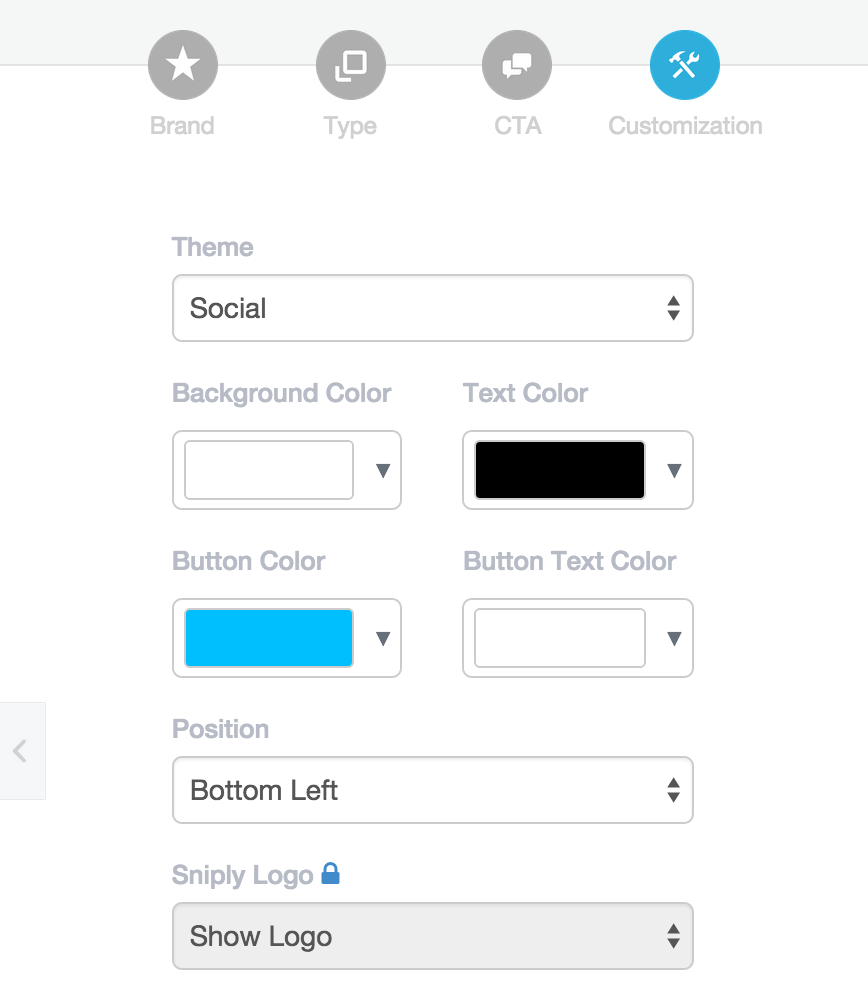 Customize Sniply link